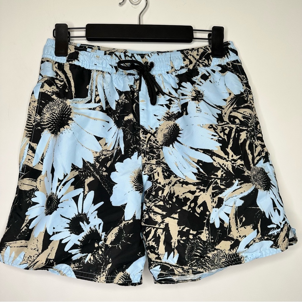 Saturdays New York City Mens Blue Floral Swim Shorts